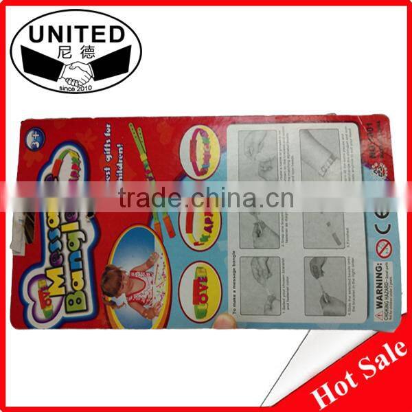 creative kids gift eco-friendly rubber DIY loom bracelet