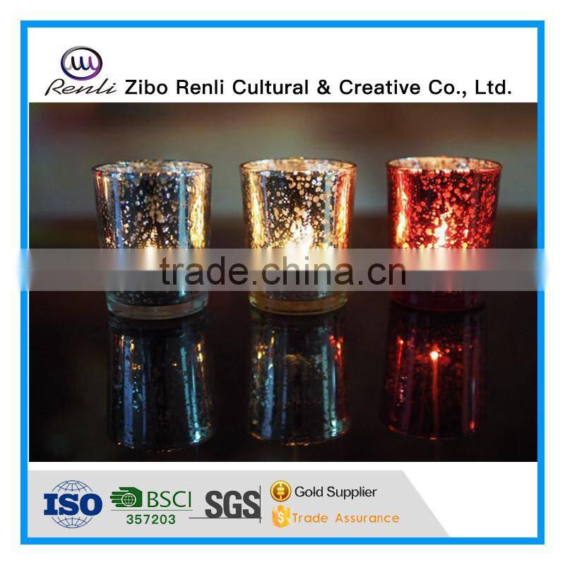Electroplated Stained Votive Candle Holder for Aromatherapy Candle