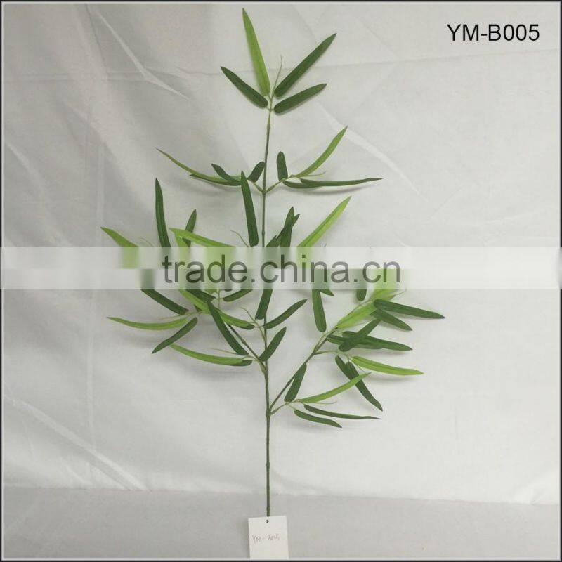 Silk bamboo branch and leaves