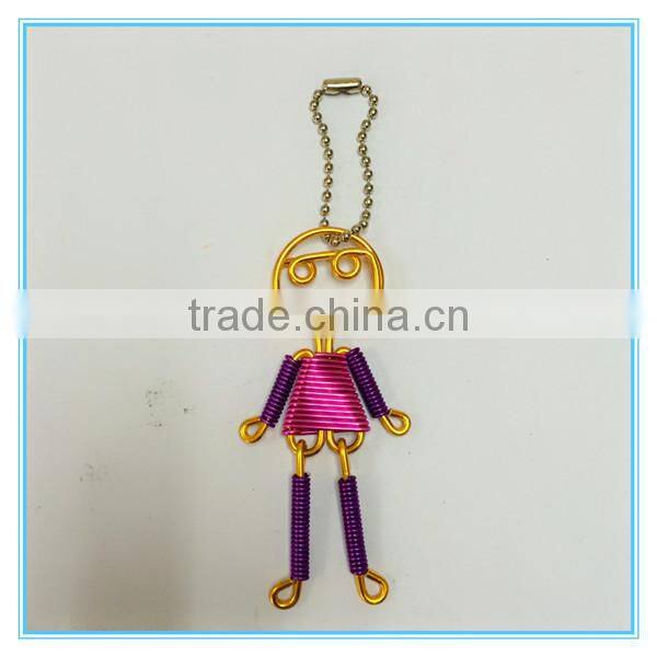 Wholesale good quality handmade beautiful couples sexy girl and boy metal pendant key chains
