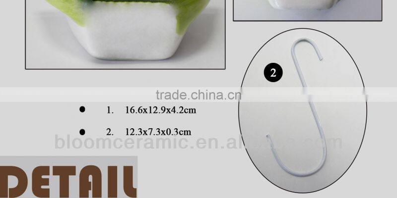 Flower design ceramic aroma humidifier with pothook