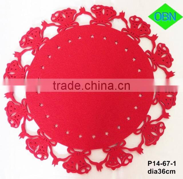 Felt handmade round table placemat