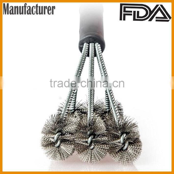 high quality Stainless Steel barbecue BBQ grill cleaning brush