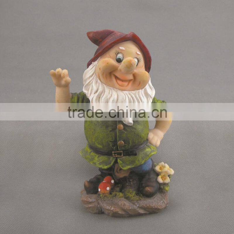 Wholesale Polyresin the Seven Dwarfs,Polyresin Dwarfs Figurine for Garden Decoration