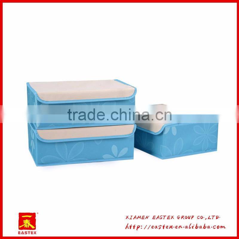 High quality oxford cloth socks/bra/briefs storage Box 3 pcs a set