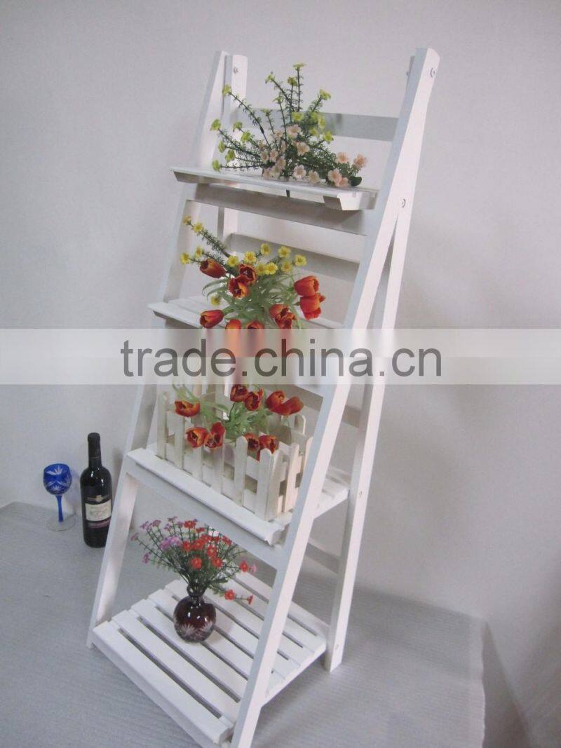 Solid Wooden Fold Flower Shelf