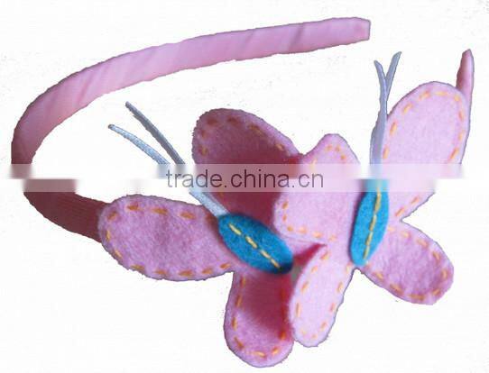 on alibaba express hot sale new products handmade eco friendly fabric decoration felt flower garland headband made in china