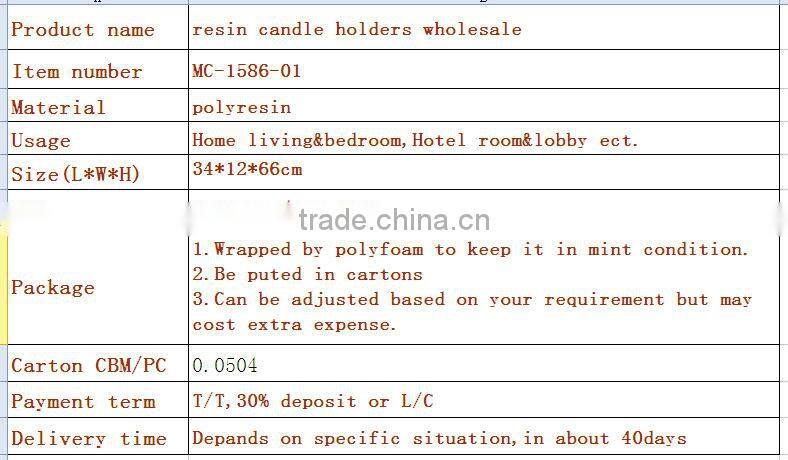China resin candle holders wholesale