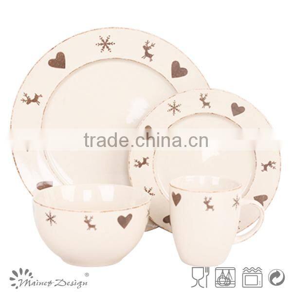 delicate christmas item ceramic dinner plate