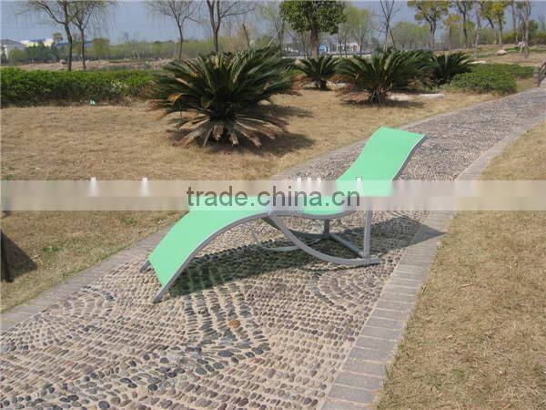 Stackable garden aluminium chaise lounge sun lounger sling lounge outdoor