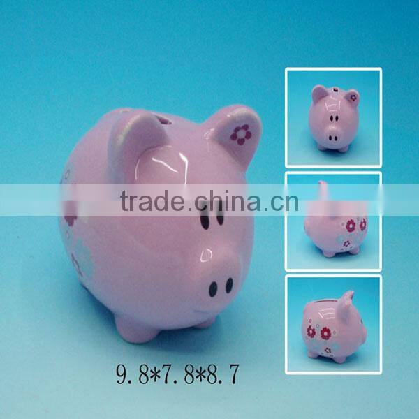 Factory price pig shape ceramic money bank,piggy bank wholesale