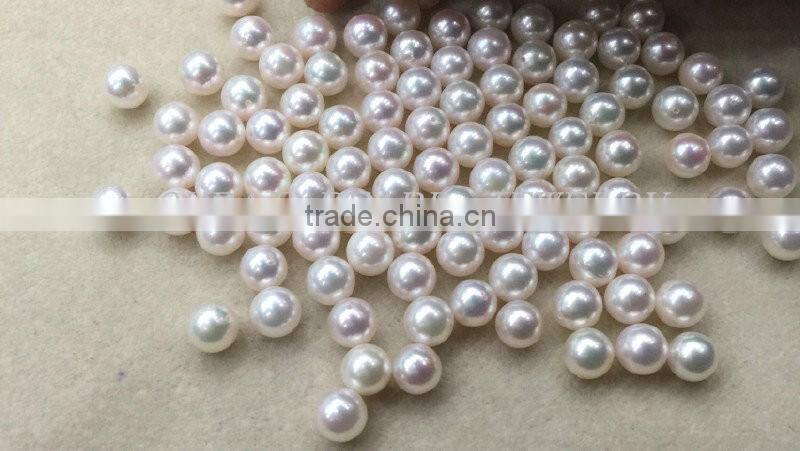 AAA grade wholesale half drilled loose Akoya pearls 8.5-9mm