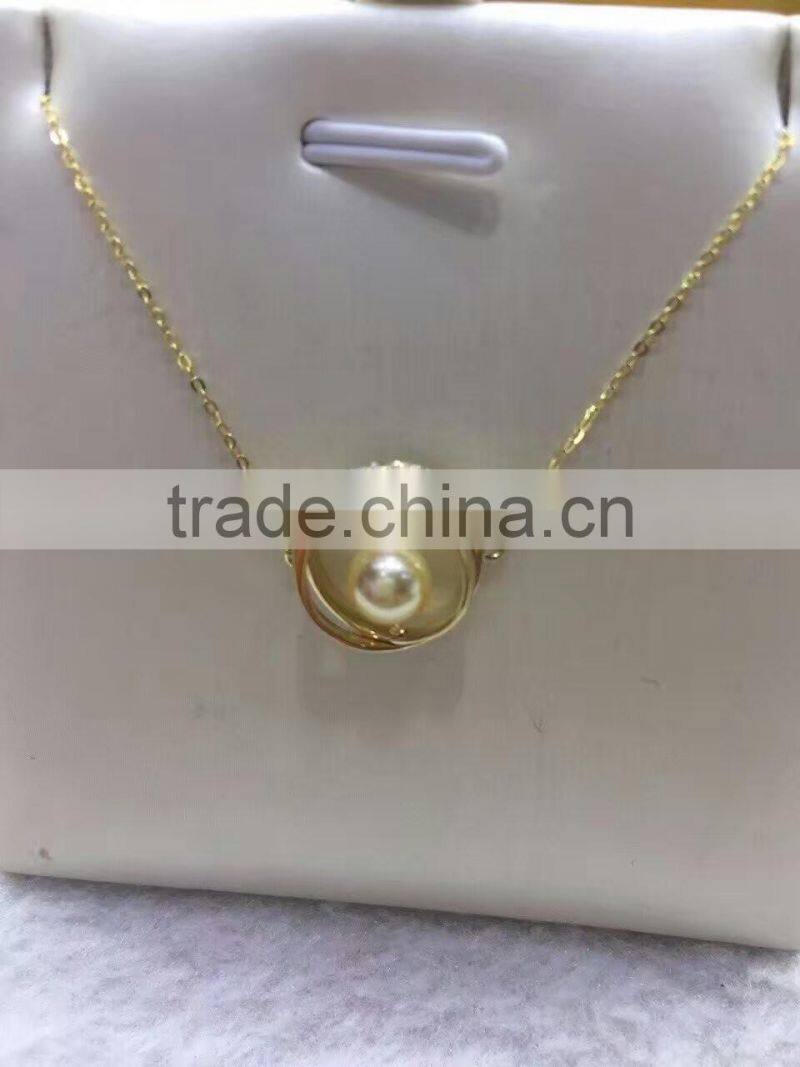 6.5-7mm light golden Akoya Pearl Pendant