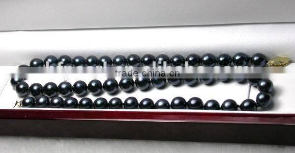 Modern 4-4.5mm Black Akoya Pearl Necklace