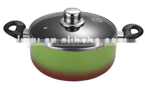 8pcs Rainbow color changing aluminum nonstick cookware set