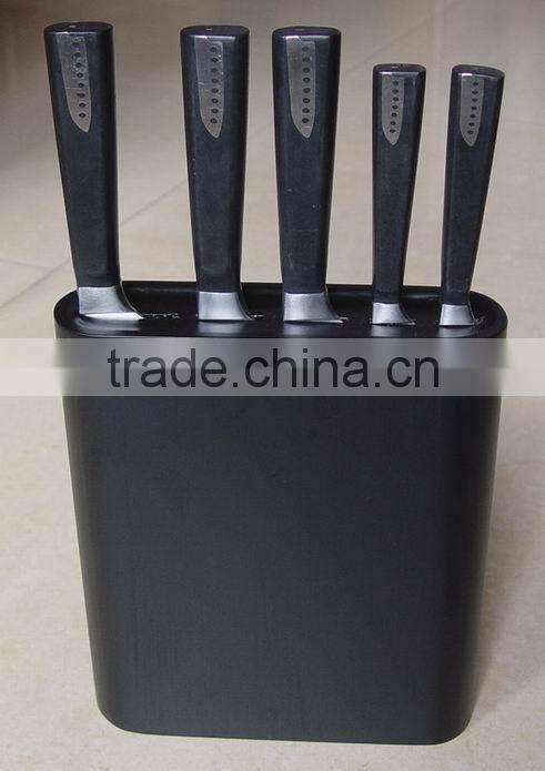 5-Pieces deluxe Knife set: 5 knives + wooden knife block. Hot sales