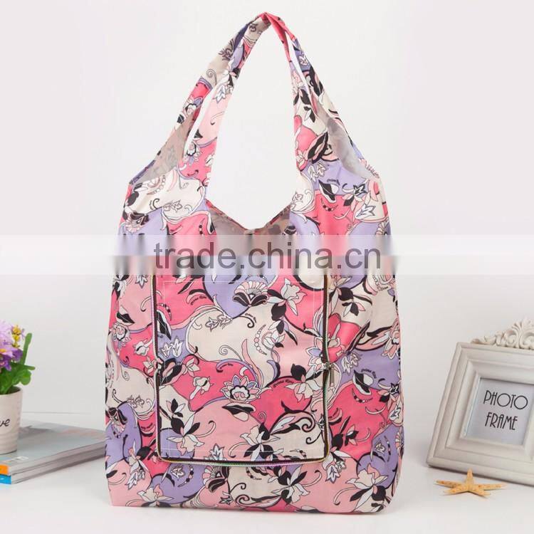 Promotional supermarket grocery collapsible shopping bag