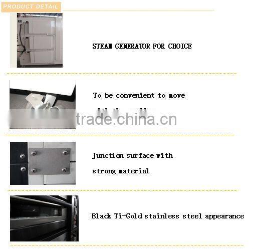 Luxurious appearance gas deck pizza ovens with steam for each layer