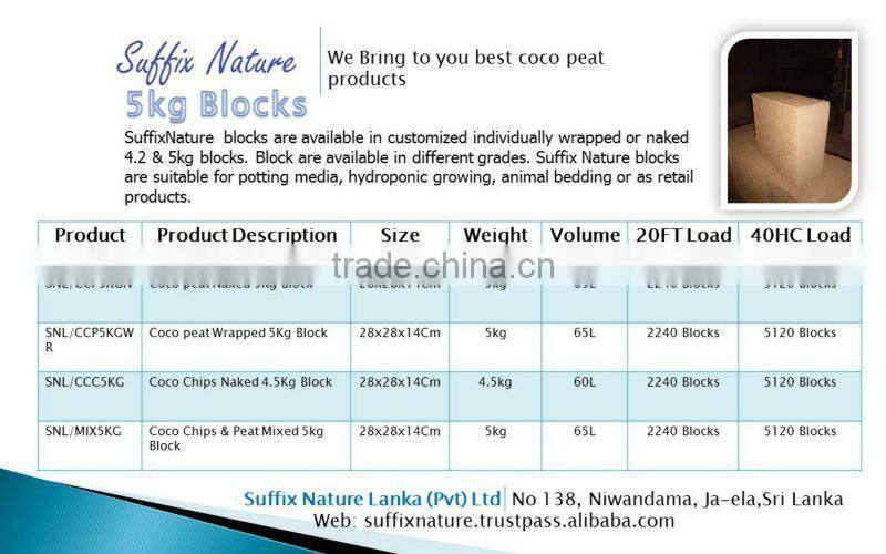 Coco pith Blocks