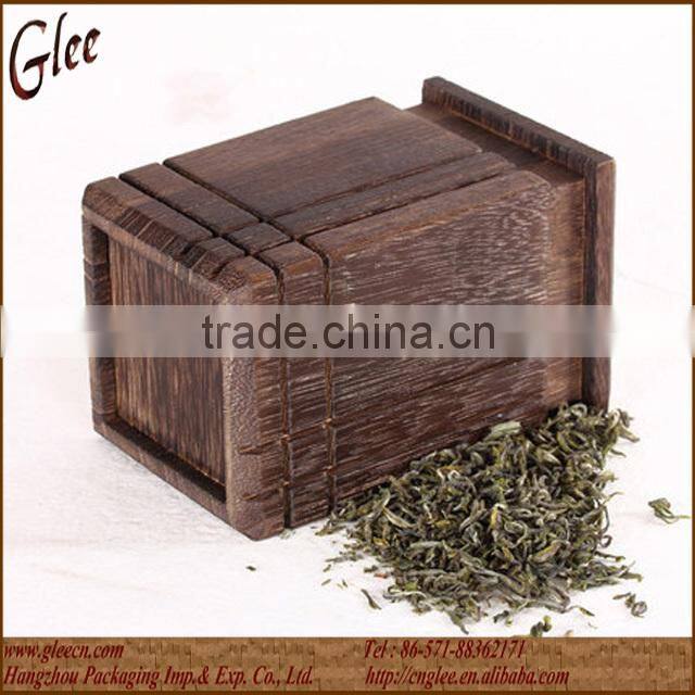Burned Paulownia Wood Tea Canister Wholesale