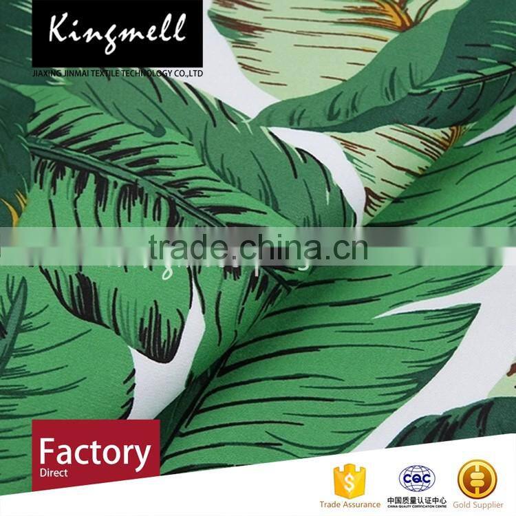 Custom banana leaf digital printed cotton textile fabric