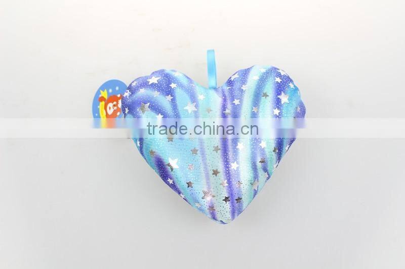 Beautiful 3 color bling cute heart colorful pillow plush toy