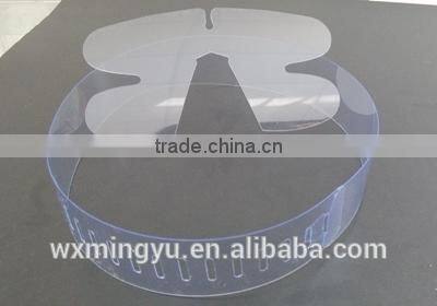 pvc/pet/ps clear shirt collar bands with collar butterfly in apparel garment accessory