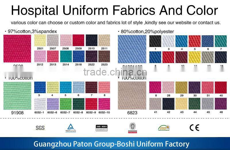 Wholesale Custom Made V-neck Scrub Top And Pants For Docter Wear BSOP-6517