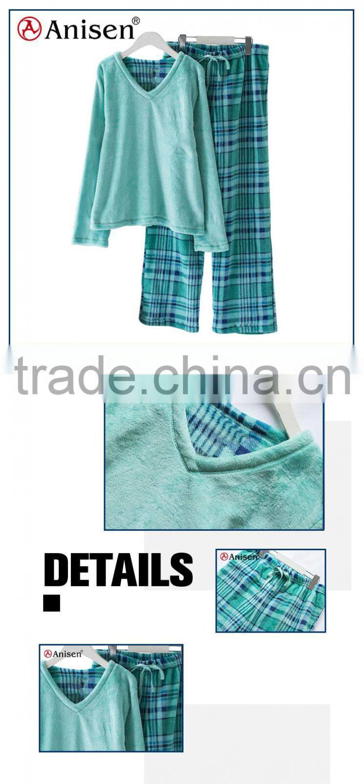 chinese supplier fleece shirts and pants sleepwear