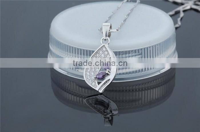 New Fashion 925 sterling silver AAA clear CZ Evil Eye necklace pendants