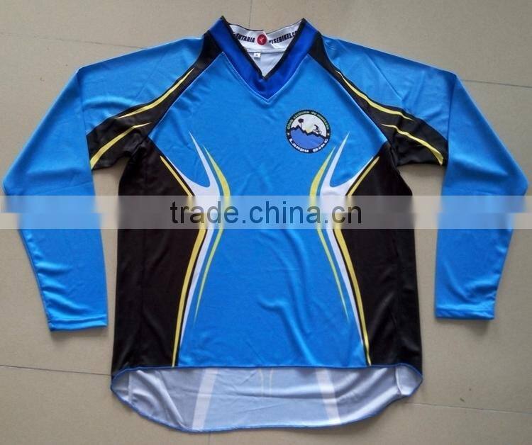 100%polyester customized downhill jersey short sleeve/long sleeves
