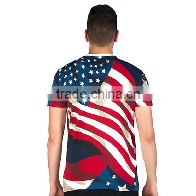 Professional custom design fashion flag top dry fit running shirt