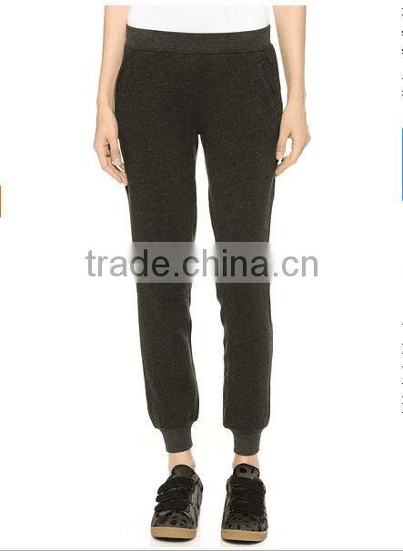wholesale hemp gray and custom color 100% cotton spring pants for women long pant woman sport trousers