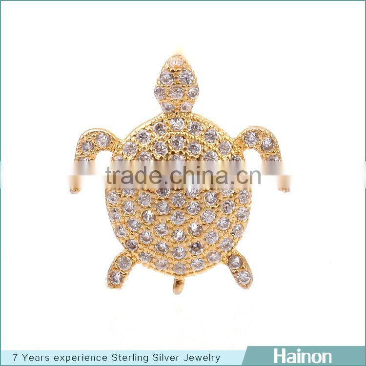 18k gold plated metal beads with rhinestone factory wholesale