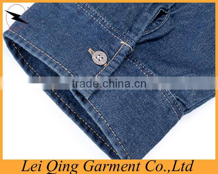 Fashion long sleeve man denim shirt 2015