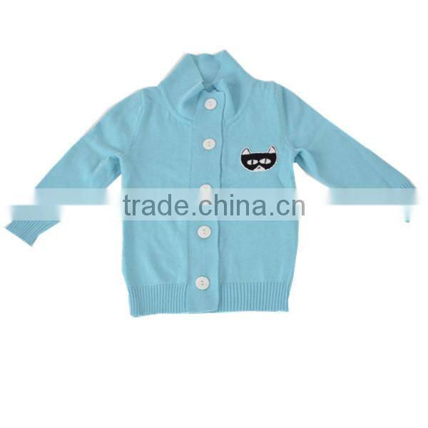 2014 New boy's single breasted intarsia cardigan sweater