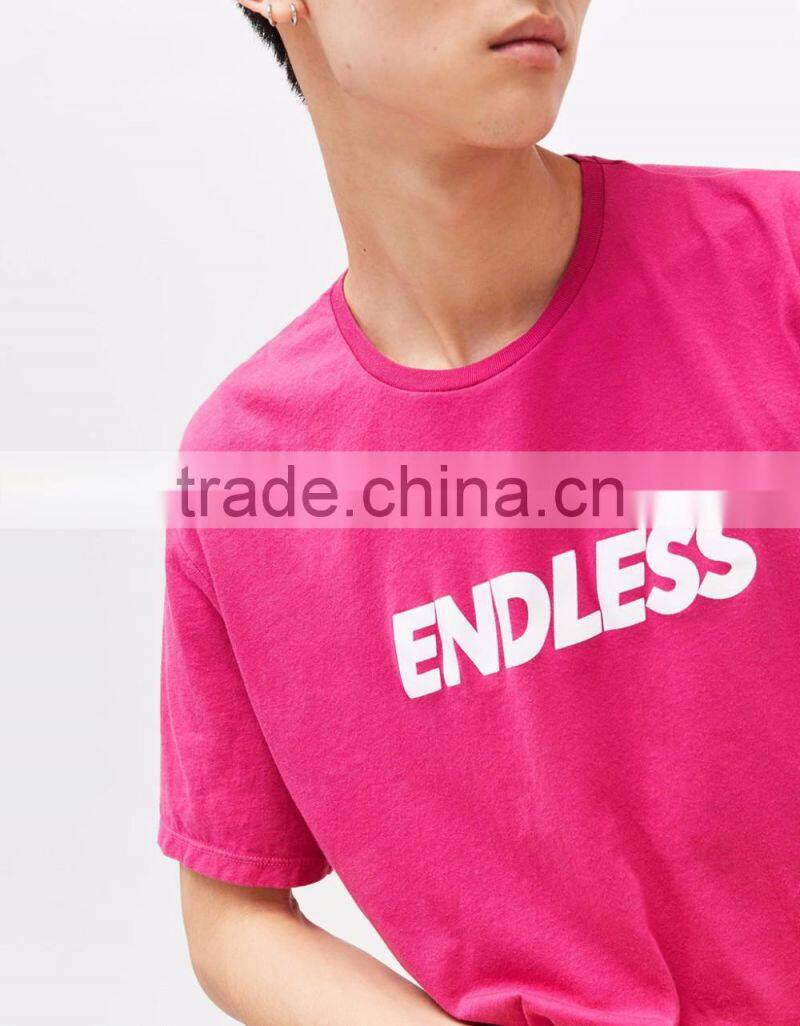 OEM service men cotton pink t shhirt manufacturing