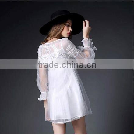 White Sexy Korea Skirt Girl Dress Patterns Formal Dress With White Custom Garment