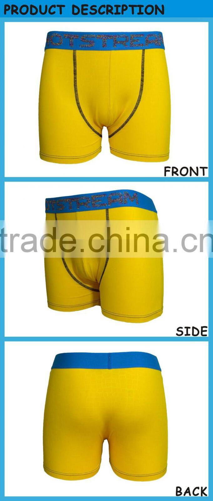 Sexy Mature Man Solid Color Soft Elastane Underwear Cheap Men Boxer