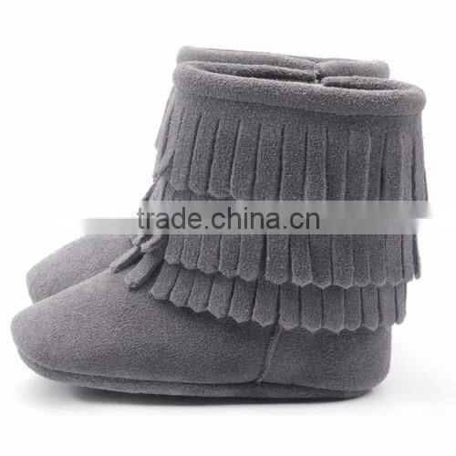 Wholesale kids boots warm baby bow moccasins