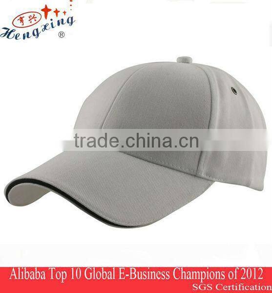 sandwich brim gray blank custom baseball cap