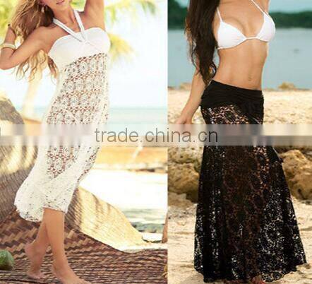 EY0004A OEM girls beautiful beach wear sexy lace skirt latest long skirt design