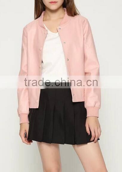 Runwaylover EY1043C women pu leather jackets ladies short jackets