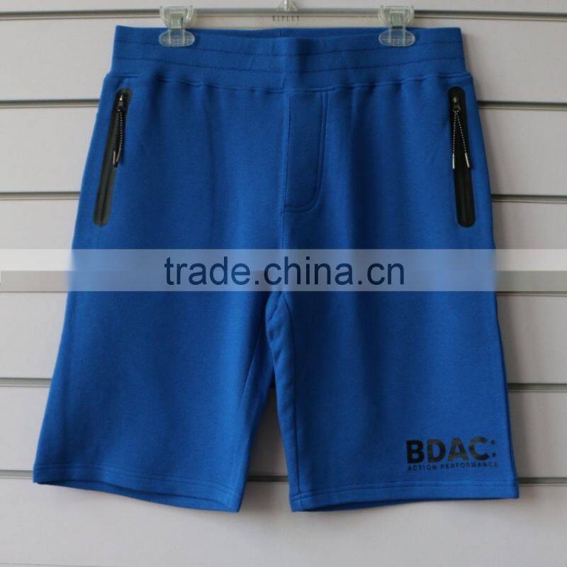 100% cotton men jogging pants with side waterproof pockets and logo print