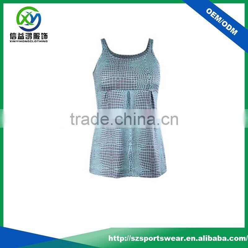 OEM fashion sublimation printing dry fit Stringer Vest / stringer tank top / yoga tank top for women