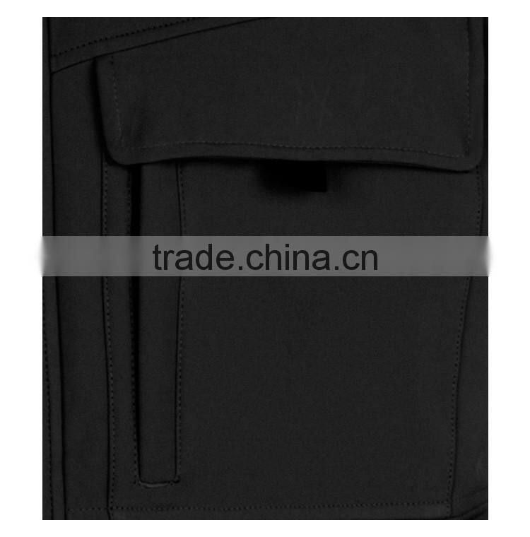 Mens contrast color new cargo heavy duty softshell work coat