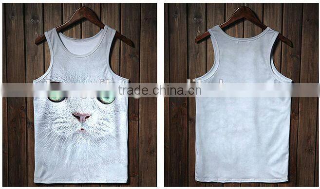 competitive price good sale men's sports gym cool dry wrestling singlet with animal printing