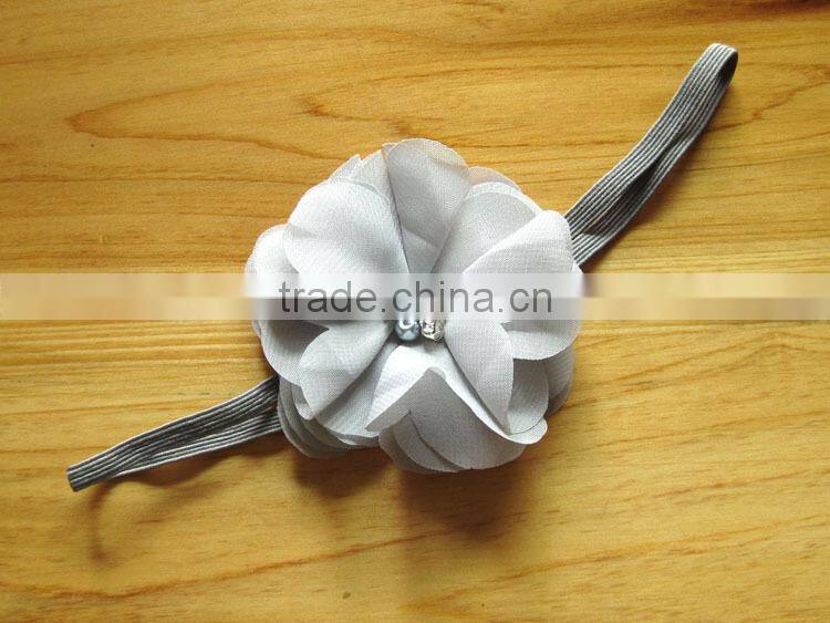 Trendy Girls Muti-colors cute cheap hair accessories for babies ribbon flower