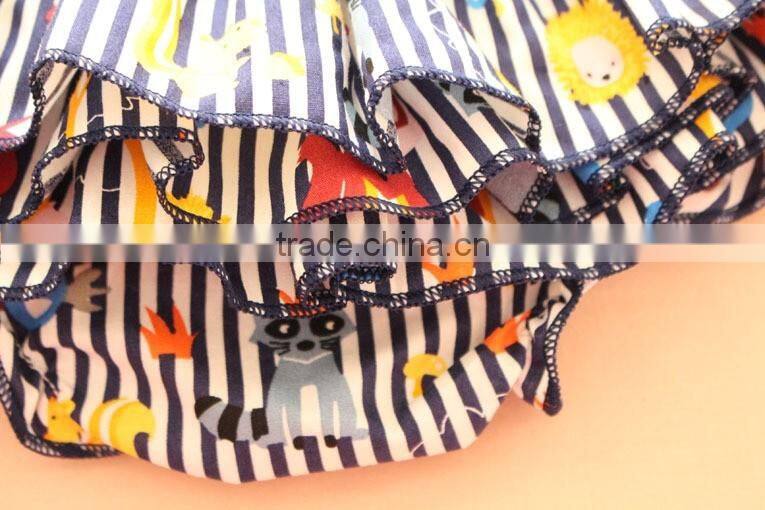 Wholesale cotton short bloomers baby girls animal shorts with bowknot