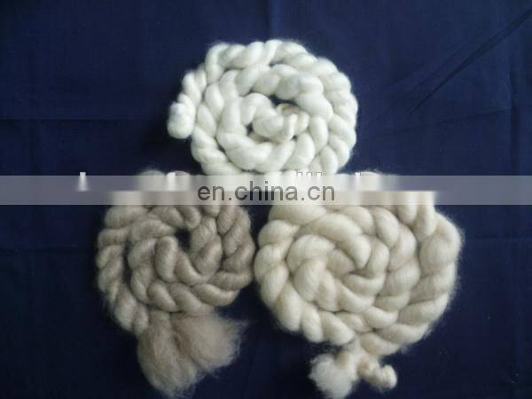 Sharrefun dehaired and combed Pure cashmere tops white/light grey/brown